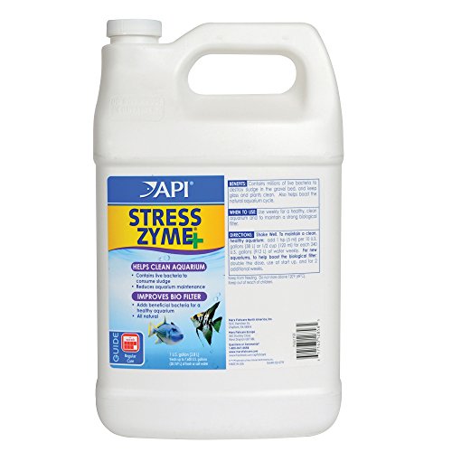 API Stress Zyme Freshwater and Saltwater Aquarium Cleaning Solution 1-Gallon Bottle - color: multi natural, size: 1 gal