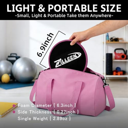 ZILLEEN Exercise Sliders for Working Out Pilates Fitness Discs 2pcs - color: Pink