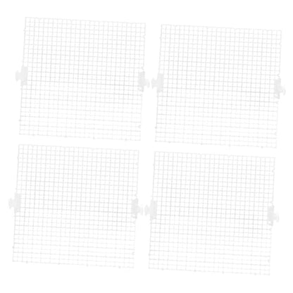 Abaodam 8pcs Aquarium Isolation Board Aquarium Divider Small Fish Tanks Accessories Fish Tank Divider Adjustable Large Clear Substrate Water Breeding Lattice Plate PVC Transparent