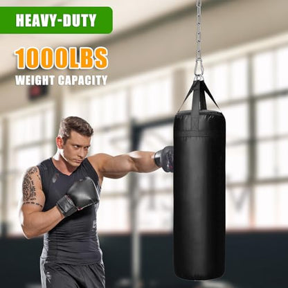 SELEWARE Stainless Steel Punching Bag Chain with Carabiners - color: 40" Chain – 1 Pack