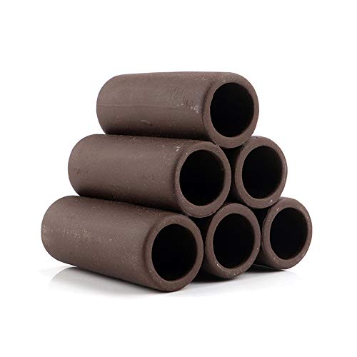 Norgail Handmade Brown Ceramic Shelters - Shrimp Habitat, Breeding Tube, Hiding cave - Hideaway Pipes Reduce Stress, Encourage spawning - Decorative Aquarium Accessories 1PCS