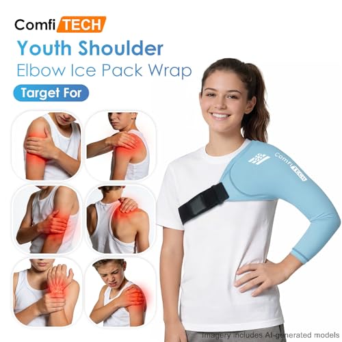 ComfiTECH Youth Shoulder Arm Ice Pack Wrap for Young Pitchers, Large - size: Large