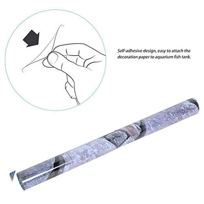 Fish Tank Background Sticker, Self Adhesive Rock Design for Aquariums Reptile Tanks 10 Gallon 24-48 Inch Sizes (61 * 30cm) - size: 61*30cm