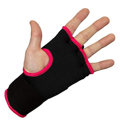 Title Boxing Attack Nitro Speed Wraps 2.0 - Boxing Wraps, Quick Wraps Boxing, Boxing Hand Wraps, Hand Wraps for Boxing Gloves, MMA Gloves, Wrist Wraps Boxing, Muay Thai Hand Wraps, Knuckle Protection - color: Black/Pink, size: Standard