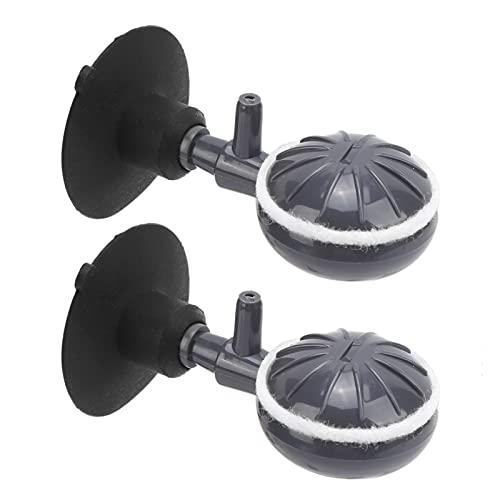 2Pcs Air Stone Bubble Disffuser, Bubble Diffuser with Suction Cups Make Bubbles for Air Pump Aquarium and Fish Air Pump Accessories