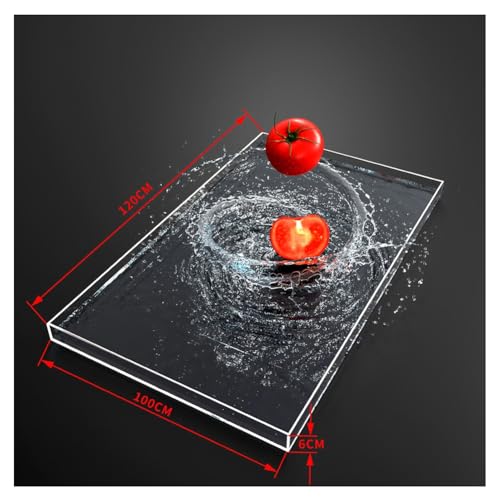 Zfmnoyev Acrylic Water Tank Shallow Sink Tray, Photography Props Display Cabinet, Photography Tray for Shooting Low Water Tank, Table Storage Box(120x100x6cm/47x39x2in) - size: 120x100x6cm/47x39x2in
