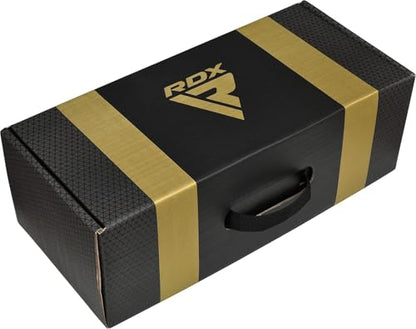 RDX Professional Boxing Gloves, Mark PRO Lace-Up Competition Gloves, Super Skin Maya Hide Leather, Padded Wrist Support, Multi-Layered, Traditional Extra Long Laces for Firm Secure Fit