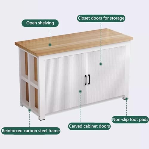 Aquarium Cabinet, Reptile Tank Stand With Storage , Steel Frame Structure, Heavy Load Capacity, For Home Living Room Office(Black+natural,65x45x70cm)
