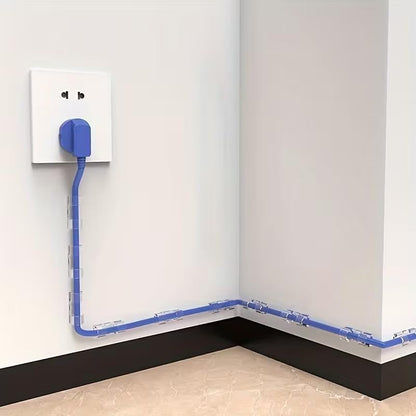Adhesive Cable Holders 100 Pack Clear Plastic Clips with Peel and Stick Backing for Organizing Power Cords on Walls and Under Desks, 100pcs