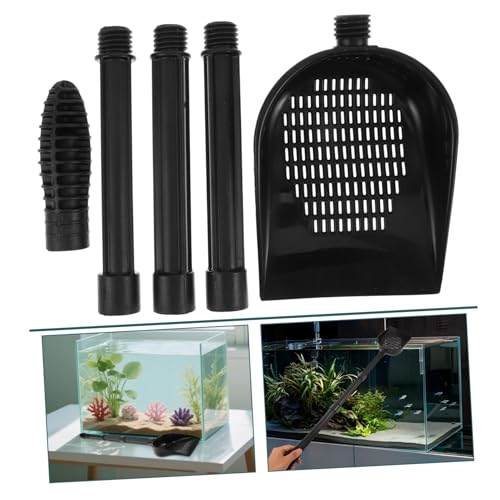 Lurrose Ergonomic Long Handle Aquarium Sand Cleaner Shovel Multi-Functional Fish Tank Gravel Scoop Debris Removal Secure Tank Decoration Maintenance Lizards Habitats Garden Sand Cleaning