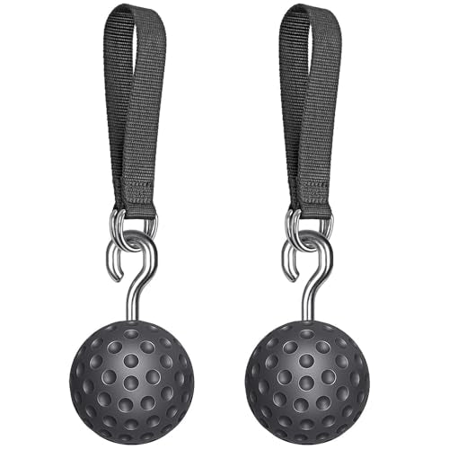 SELEWARE Pull Up Ball, Climbing Grip Attachment for Strength Training | Non-Slip Design Improves Grip Strength, Targets Forearms and Hands, Fits Chin Ups, Kettlebells and Resistance Workouts - color: Open Black Ball