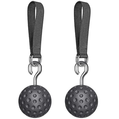 SELEWARE Pull Up Ball, Climbing Grip Attachment for Strength Training | Non-Slip Design Improves Grip Strength, Targets Forearms and Hands, Fits Chin Ups, Kettlebells and Resistance Workouts - color: Open Black Ball