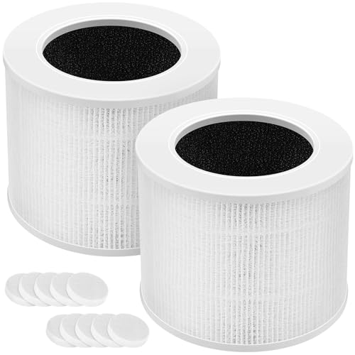 Core Mini Replacement Filter Compatible with LEVOIT Core Mini Air Purifier,Core Mini-P, Replace Part #Core Mini-RF, 2 Filter & 10 Fragrance Sponge - color: 2 Pack