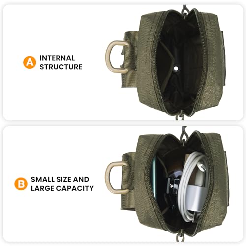 EXCELLENT ELITE SPANKER Tactical MOLLE Pouch EDC Utility Pouches Gadget Organizer Phone Holder Waist Bag Tool Pouch - color: Ranger Green