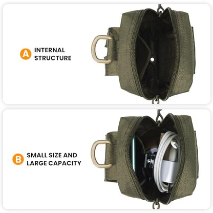 EXCELLENT ELITE SPANKER Tactical MOLLE Pouch EDC Utility Pouches Gadget Organizer Phone Holder Waist Bag Tool Pouch - color: Ranger Green