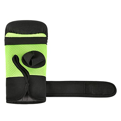 MaxxMMA Neoprene Washable Heavy Bag Gloves - Boxing Punching Training - color: Neon Yellow, size: Small-Medium
