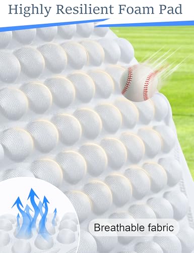 Roadbox Youth Baseball Chest Protector Padded Compression Shirt Heart Guard - color: 04 White+Gray, size: Medium