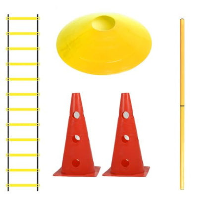 Hurdle Ladder Triangle Marker Cone Pad Disk Hurdle Multifunctional Set