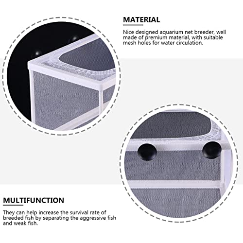 FOMIYES 3pcs Isolation Box Network for Fish Tank Small Fishing Net Suction Cup Fish Brooder
