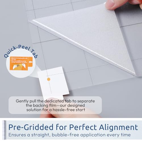 rabbitgoo Frosted Glass Window Privacy Film, No Glue, Anti-Glare Heat Blocking, Easy to Install, Renter Friendly Removable Opaque Bathroom Window Clings for Glass, 17.5" x 78.7" - color: Frosted White, size: 17.5" X 78.7"
