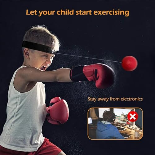 Boxing Reflex Ball, Boxing Ball Headband, Adjustable Head-Mounted Strength Training Boxing Balls Set, Reaction Ball for Adults Kids Courtyard Gym Home - color: A