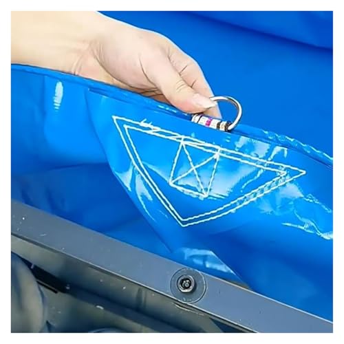 Durable PVC Canvas Stock Tank for Koi Pond, Portable Temporary Holding Tank, Easy Setup Outdoor Solution (550gsm, 9.5x3x3ft) - Ideal for Saltwater & Freshwater Fish