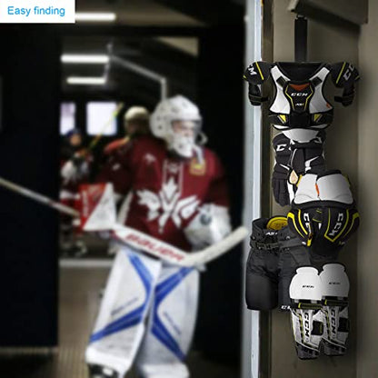 Cosmos Hockey Hanger Portable Ice Hockey Gear Hanging Dryig Strap Equipment Rack Drying Organizer Stap with 5 Hooks for Hockey Gifts & Home Outdoor Use in Skating Football Lacrosse Camping Fishing