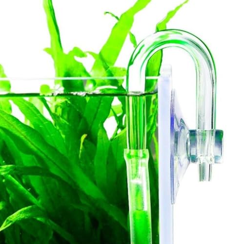 CO2 Diffuser Tube for Aquarium U-Shaped Glass Connecting Pipe 1-Piece CO2 Regulator Connector for Fish Tank Compatible Aquatic Plants and