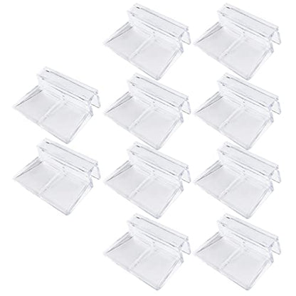 20pcs Acrylic Support Bracket for Fish Tank Covers Clips for Aquariums Easy Installation Compatible