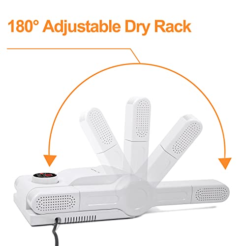 FORLIM Shoe & Boot Dryer for Work Boots, 3 Temp Modes, 24H Delay, White - color: White