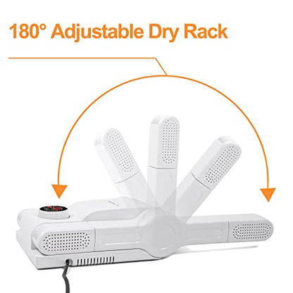 FORLIM Shoe & Boot Dryer for Work Boots, 3 Temp Modes, 24H Delay, White - color: White