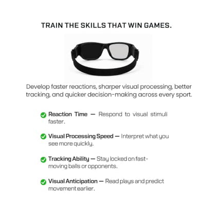 Applied Vision Sports Vision Training Strobe Glasses - Sports Reaction Training. Reflex and Hand-Eye Coordination Tool