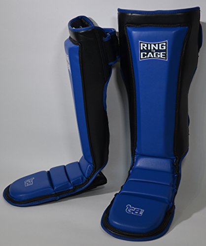 Ultima GelTech MMA Muay Thai Grappling Shin Instep Shin Guards - color: Blue, size: Medium