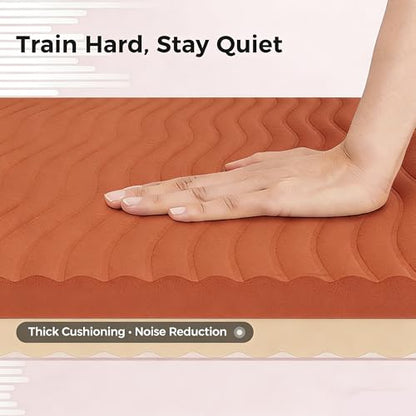 Keep 72" x 24" TPE Yoga Mat Non Slip, 1/4 Inch (6mm) Exercise Mat for Home Workout, Gym, Yoga, Pilates & Stretching with Carrying Strap, Oat White - color: Orange