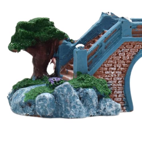 3X Tank Bridge Realistic Bridge Multifunctional Sturdy Crafts Landscaping Accessories Aquarium Decoration for Patio Porch