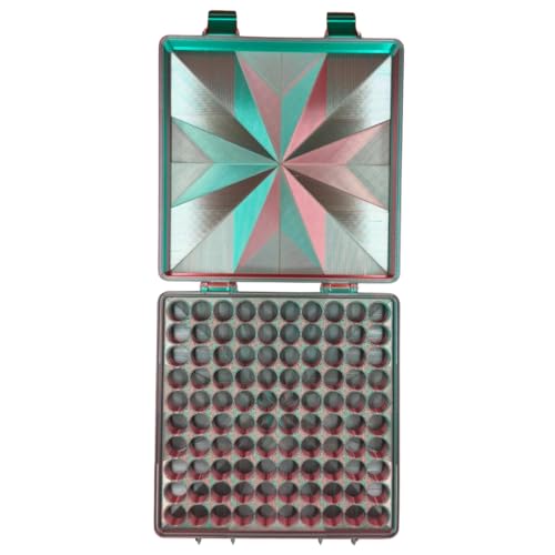 3D Printed Vial Storage Case - Waterproof 3ml Vial Storage Case - Freezer Safe Hard Shell Essential Oil Case for Home, Fridge, Travel (Blue-Red Lonestar, 100 Slots) - color: Blue-Red Lonestar, size: 100 Slots