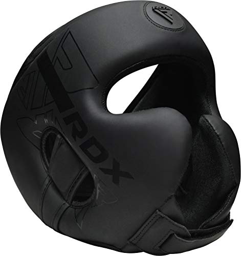 RDX Boxing Headgear, MMA Training, Adjustable Padded Kara,Muay Thai Headgear, Kickboxing, Sparring, Martial Arts, Karate, Taekwondo Helmet - color: BLACK, size: X-Large