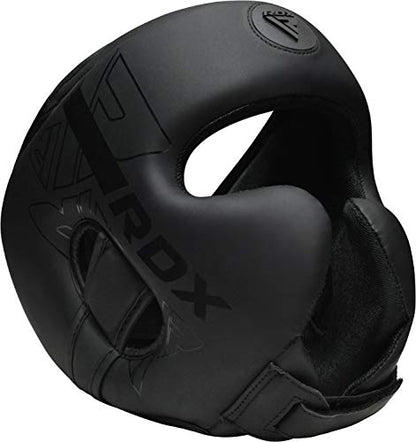 RDX Boxing Headgear, MMA Training, Adjustable Padded Kara,Muay Thai Headgear, Kickboxing, Sparring, Martial Arts, Karate, Taekwondo Helmet - color: BLACK, size: X-Large