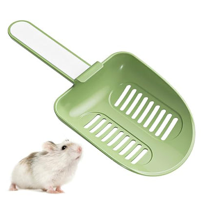 MiOYOOW Hamster Litter Scoop, Plastic Sand Shovel Small Animal Mesh Scooper for Guinea Pig Hamsters Gerbils Small Animals - color: green