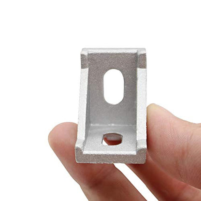 20Pcs 1" x 1" 1010 Series Aluminum Extrusion Profiles Fastener T-Solt Connector for 10 Series Extrusion - style: 20 pcs only bracket