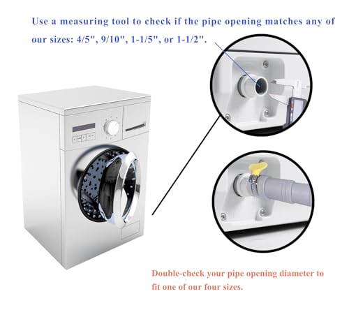 6.5ft Washing Machine Drain Hose Extension Kit - Universal for Washer, Dishwasher & Dehumidifier, 7-Piece Set with U-Bracket, 4 Clamps & Adapter