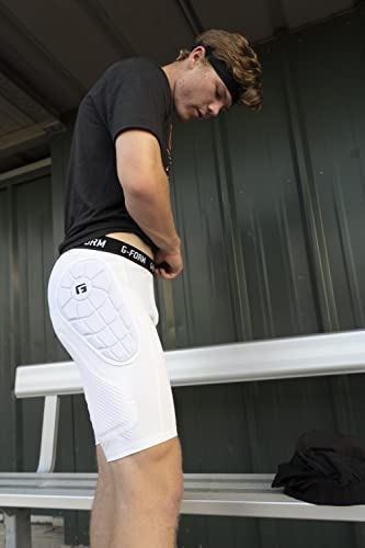 G-Form Elite Bandit Sliding Shorts, White, Youth S/M