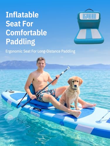 Niphean 10' Inflatable Paddle Board, Ultra-Light SUP for Beginners - color: Light Blue