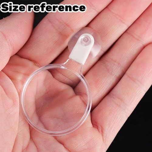 Aquarium Magnifier, Acrylic Fish Tank Viewer, Small Animal Magnifying Lens with Suction Cup, Hands-Free Underwater Viewing for Fish, Corals and Aquarium Photography