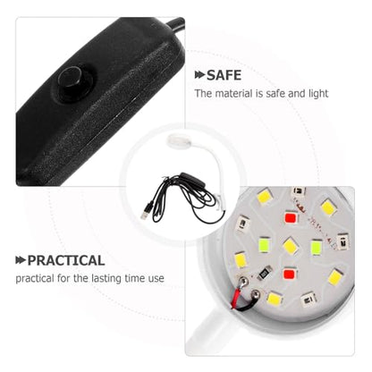 Homoyoyo Clip-Type Aquarium Light Fish Tank Lamp USB-Powered LED Aquarium Spot Light with High Brightness and Clamp Fixing for Aquatic Plants and Fish Tank Accessories