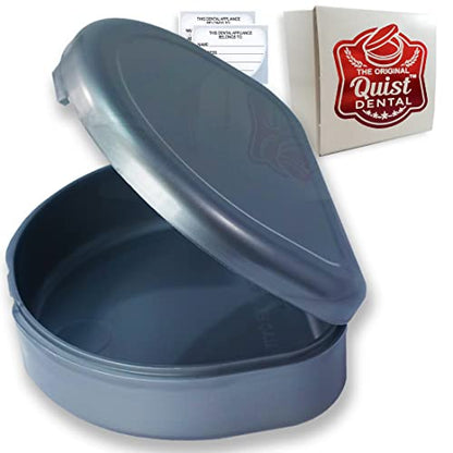 QUIST (TM) Solid Orthodontic Retainer Case (Grey) - color: Grey