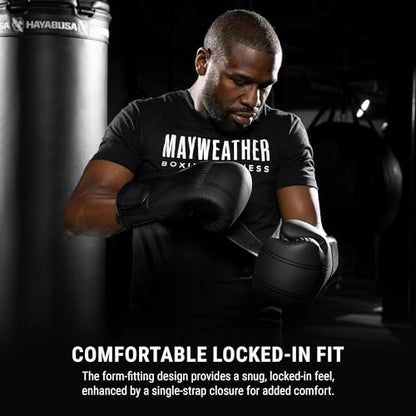 Hayabusa Mayweather Contender Boxing Gloves for Men and Women - color: Black, size: 12oz