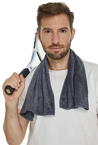 HOPESHINE Gyms Towels for Men & Women Microfiber Exercise Fitness Home Absorbent Sweat Yoga Towels Sports Towels Soft Fast Drying 16inch x32inch 3-Pack - color: 3-pack Grey