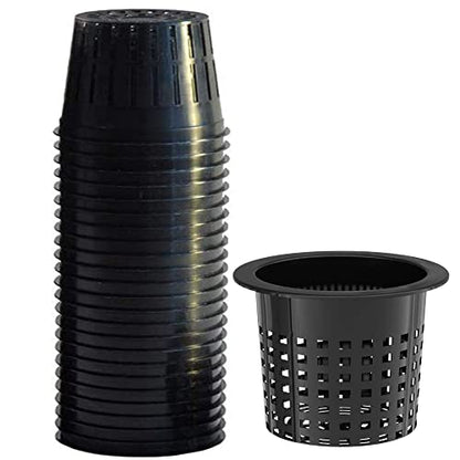 6 Inch Net Cups (12 Pack), Net Pots for Hydroponics, Orchids Mesh Baskets Pots Heavy Duty Hydroponics Supplies with Wide Lip - size: 6 Inch
