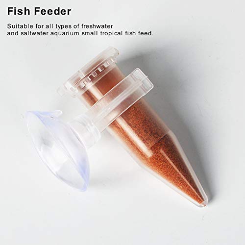 Aquarium Feeding Tube Fish Shrimp Larvae Feeder Fish Feeding Feeder Tapered Funnel Feed Cup with Suction Cup Shrimp Feeding Tube